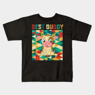 Best Buddy Cow Kids T-Shirt